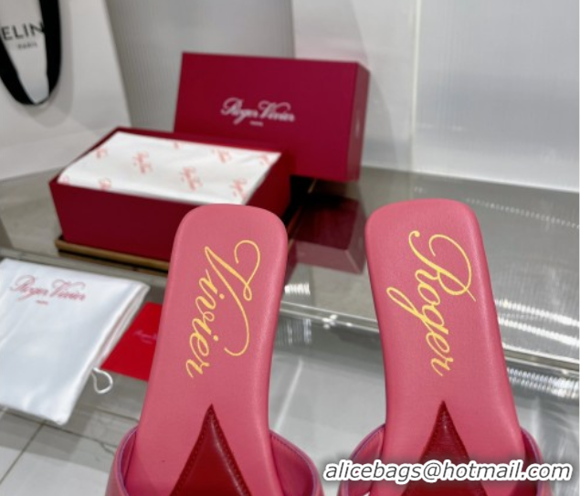 Unique Style Roger Vivier Viv' by the Sea Mules in Calfskin Pink 5073118