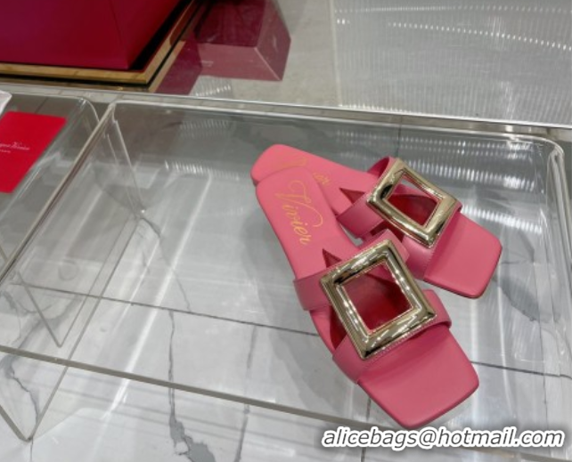 Unique Style Roger Vivier Viv' by the Sea Mules in Calfskin Pink 5073118