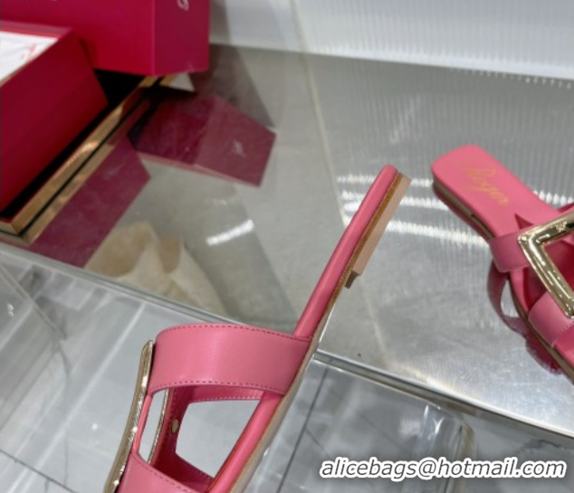 Unique Style Roger Vivier Viv' by the Sea Mules in Calfskin Pink 5073118