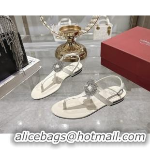 Popular Style Roger Vivier Viv' by the Sea Sandals in Calfskin White 5080109