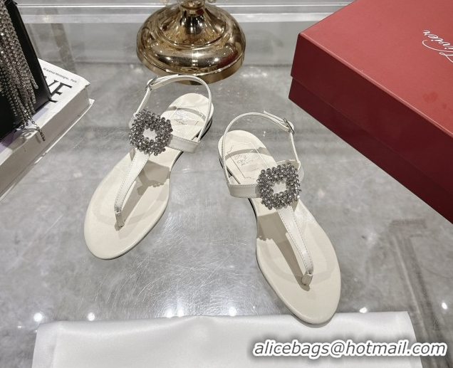 Popular Style Roger Vivier Viv' by the Sea Sandals in Calfskin White 5080109