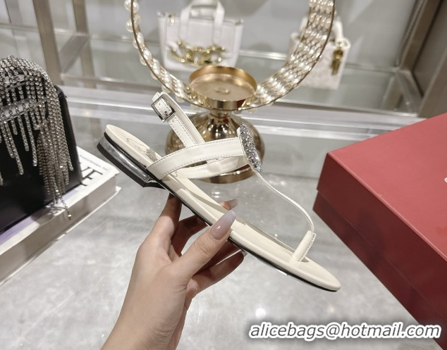 Popular Style Roger Vivier Viv' by the Sea Sandals in Calfskin White 5080109