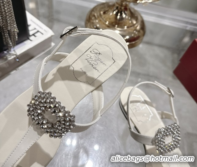 Popular Style Roger Vivier Viv' by the Sea Sandals in Calfskin White 5080109