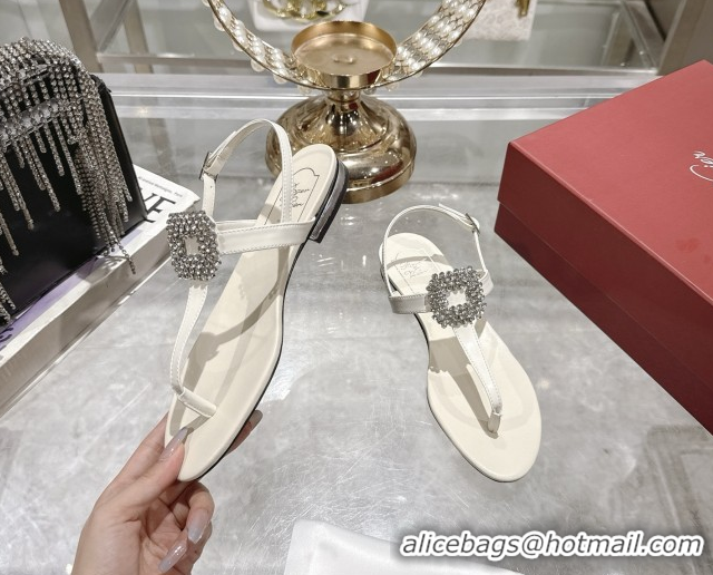 Popular Style Roger Vivier Viv' by the Sea Sandals in Calfskin White 5080109