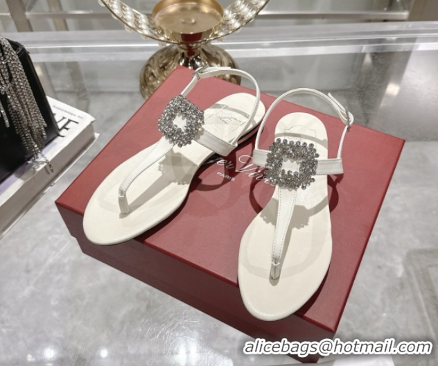 Popular Style Roger Vivier Viv' by the Sea Sandals in Calfskin White 5080109