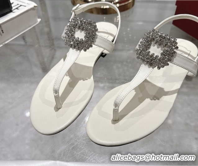 Popular Style Roger Vivier Viv' by the Sea Sandals in Calfskin White 5080109