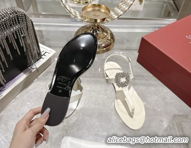 Popular Style Roger Vivier Viv' by the Sea Sandals in Calfskin White 5080109