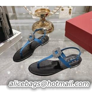 Crafted Roger Vivier Viv' by the Sea Sandals in Denim Blue 5080110