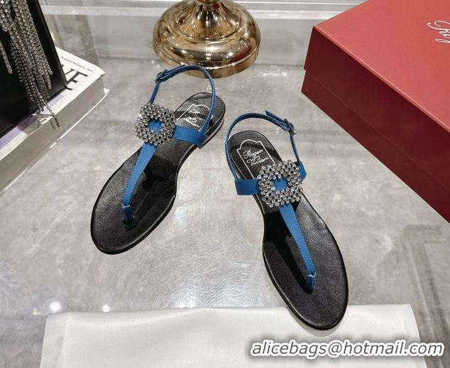Crafted Roger Vivier Viv' by the Sea Sandals in Denim Blue 5080110