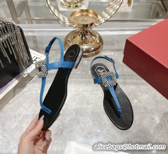 Crafted Roger Vivier Viv' by the Sea Sandals in Denim Blue 5080110