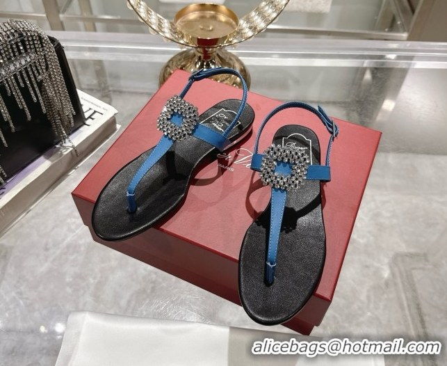 Crafted Roger Vivier Viv' by the Sea Sandals in Denim Blue 5080110