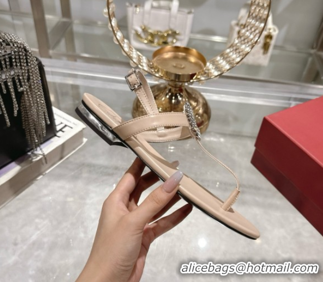 Most Popular Roger Vivier Viv' by the Sea Sandals in Calfskin Beige 5080111