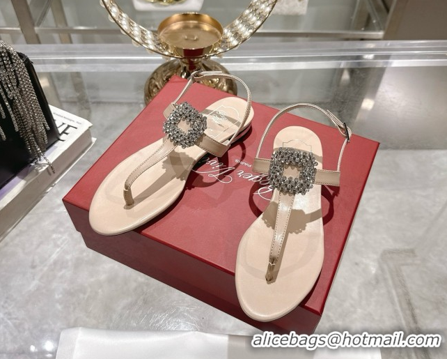 Most Popular Roger Vivier Viv' by the Sea Sandals in Calfskin Beige 5080111