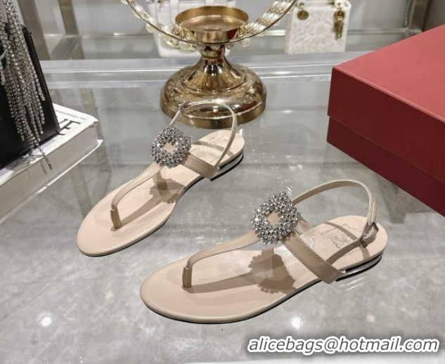 Most Popular Roger Vivier Viv' by the Sea Sandals in Calfskin Beige 5080111