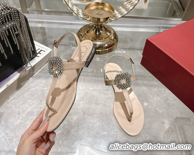 Most Popular Roger Vivier Viv' by the Sea Sandals in Calfskin Beige 5080111