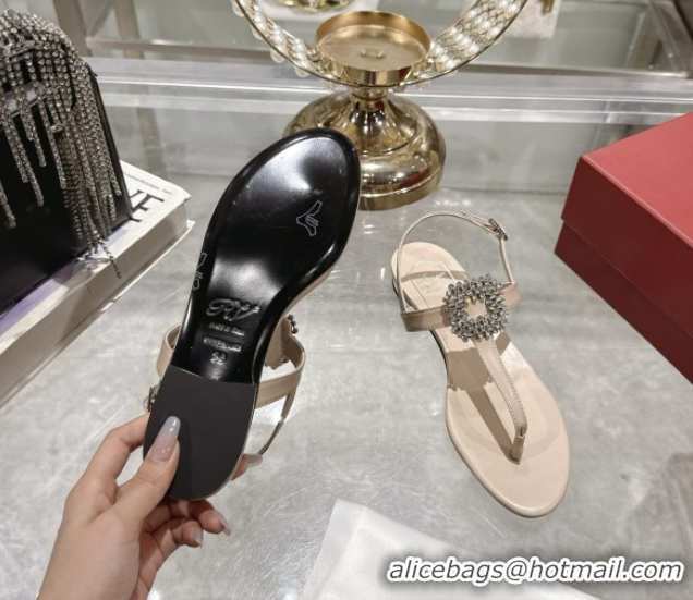 Most Popular Roger Vivier Viv' by the Sea Sandals in Calfskin Beige 5080111