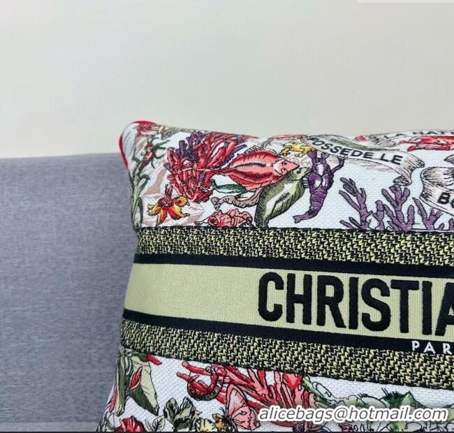 Discount Dior Embroidered Cotton Rectangular Pillow 30x50cm D060701 2025
