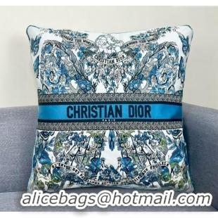 Well Crafted Dior Embroidered Cotton Square Pillow 50x50cm D060713 2025