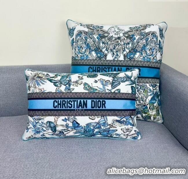 Well Crafted Dior Embroidered Cotton Square Pillow 50x50cm D060713 2025