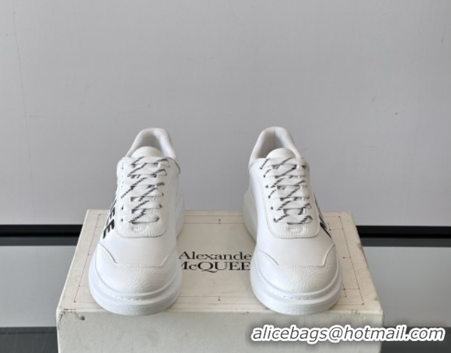 Best Product Alexander McQueen Oversized Sneakers in Calfskin Leather AM03 White 5081503