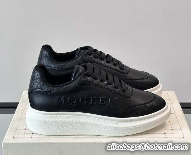 Buy Luxury Alexander McQueen Oversized Sneakers in Calfskin Leather AM22 Black 5081909