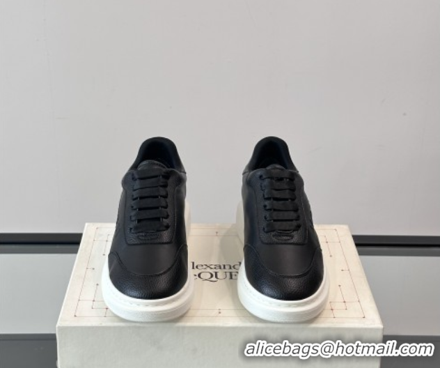 Buy Luxury Alexander McQueen Oversized Sneakers in Calfskin Leather AM22 Black 5081909