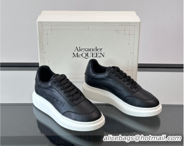 Buy Luxury Alexander McQueen Oversized Sneakers in Calfskin Leather AM22 Black 5081909