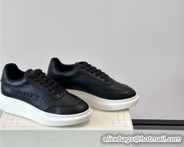 Buy Luxury Alexander McQueen Oversized Sneakers in Calfskin Leather AM22 Black 5081909