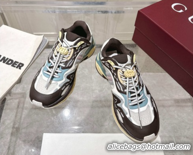 Low Price Gucci 2.0 Sneakers in Mesh and Leather Black/Blue 816489