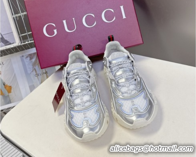 Most Popular Gucci CUB3D Sneakers in Mix and Leather Silver 2025 828059