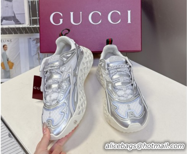 Most Popular Gucci CUB3D Sneakers in Mix and Leather Silver 2025 828059