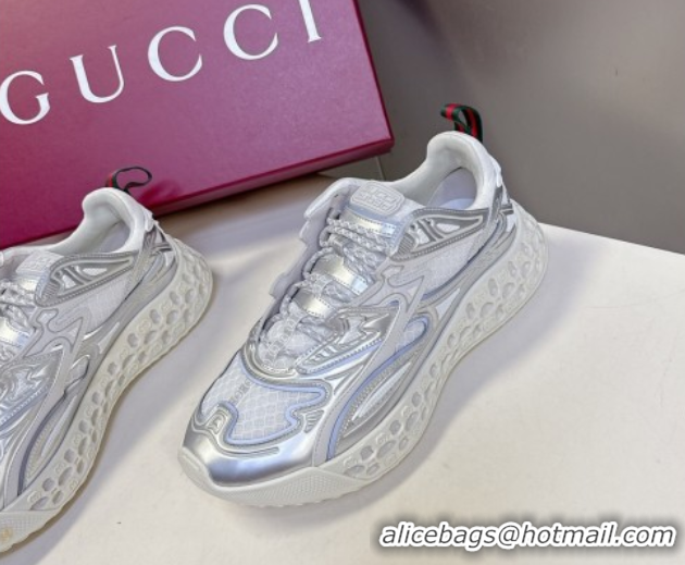 Most Popular Gucci CUB3D Sneakers in Mix and Leather Silver 2025 828059