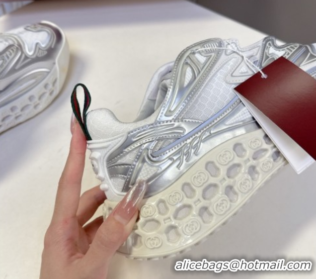 Most Popular Gucci CUB3D Sneakers in Mix and Leather Silver 2025 828059