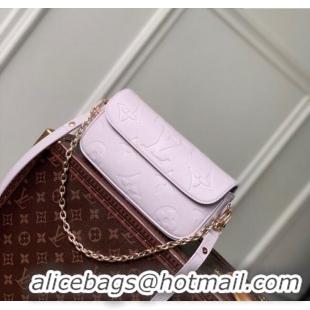 Famous Brand Louis Vuitton Wallet On Chain Ivy Mini Bag Embossed Leather M25714 Misty Purple 2025