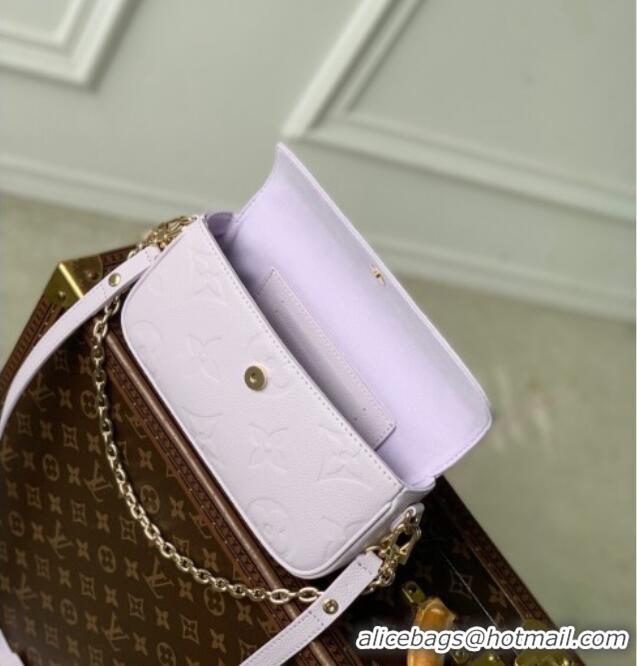 Famous Brand Louis Vuitton Wallet On Chain Ivy Mini Bag Embossed Leather M25714 Misty Purple 2025