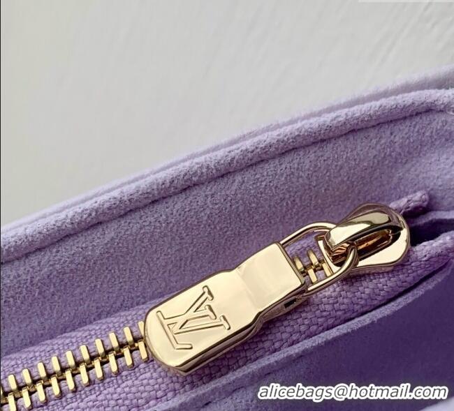 Famous Brand Louis Vuitton Wallet On Chain Ivy Mini Bag Embossed Leather M25714 Misty Purple 2025