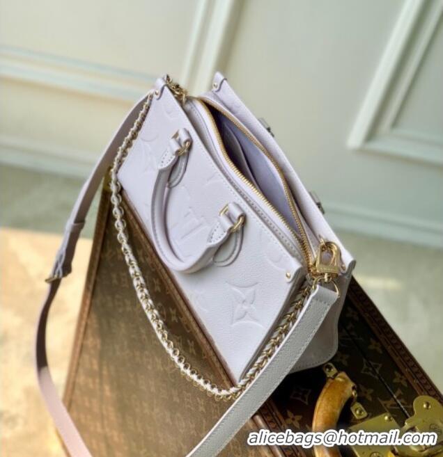 Promotional Louis Vuitton OnTheGo East West Bag in Embossed Grained Cowhide Leather M15192 Misty Lilac Purple 2025
