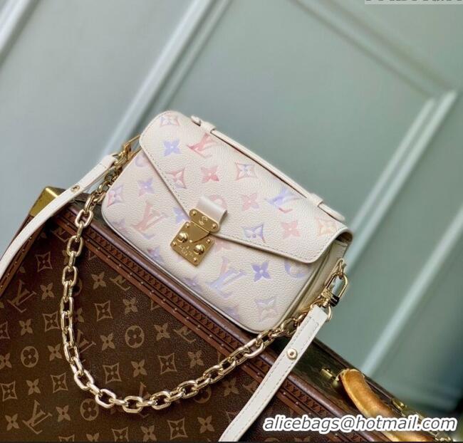 Best Price Louis Vuitton Pochette Metis East West Bag in Dream Cream Embossed Leather M25682 2025