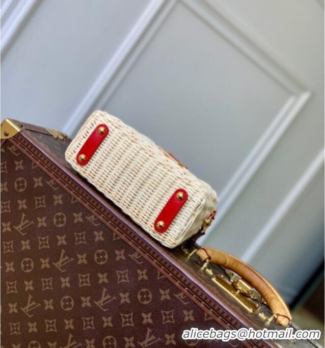 Promotional Louis Vuitton LV x TM Capucines Mini Bag in Rattan and Cherry Denim M14295 2025