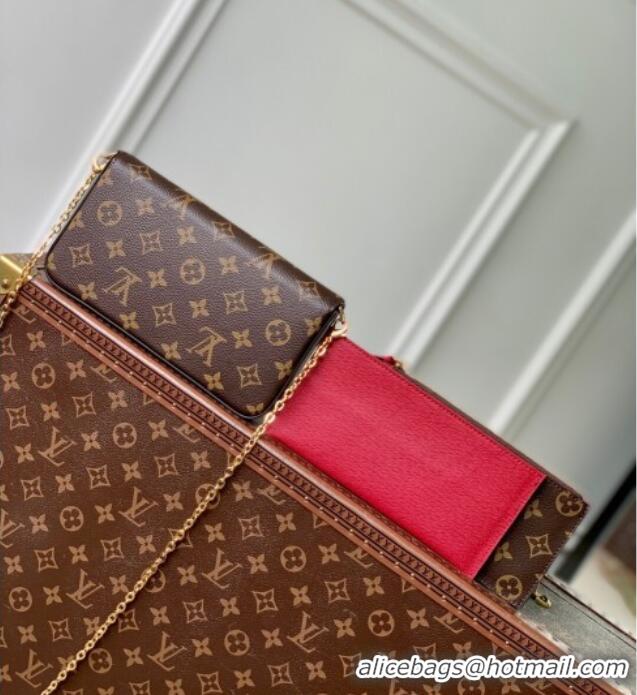Best Quality Louis Vuitton Pochette Felicie Mini Bag M81896 Fuchsia 2025