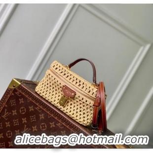 Promotional Louis Vuitton Vanity Chain Pouch in Raffia Straw M14303 Natural Tan 2025