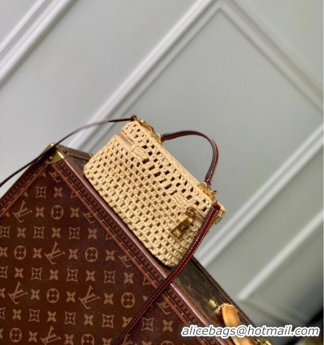 Promotional Louis Vuitton Vanity Chain Pouch in Raffia Straw M14303 Natural Tan 2025