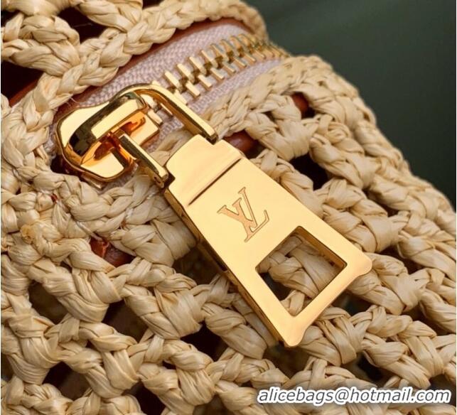 Promotional Louis Vuitton Vanity Chain Pouch in Raffia Straw M14303 Natural Tan 2025