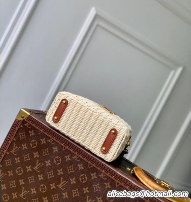 Promotional Louis Vuitton Capucines Mini Bag in Rattan and Leather M14365 Brown 2025