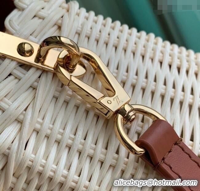 Promotional Louis Vuitton Capucines Mini Bag in Rattan and Leather M14365 Brown 2025
