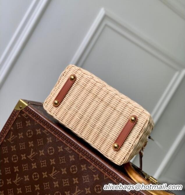 Best Quality Louis Vuitton Capucines BB Bag in Rattan and Leather M26025 Brown 2025