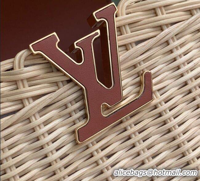 Best Quality Louis Vuitton Capucines BB Bag in Rattan and Leather M26025 Brown 2025
