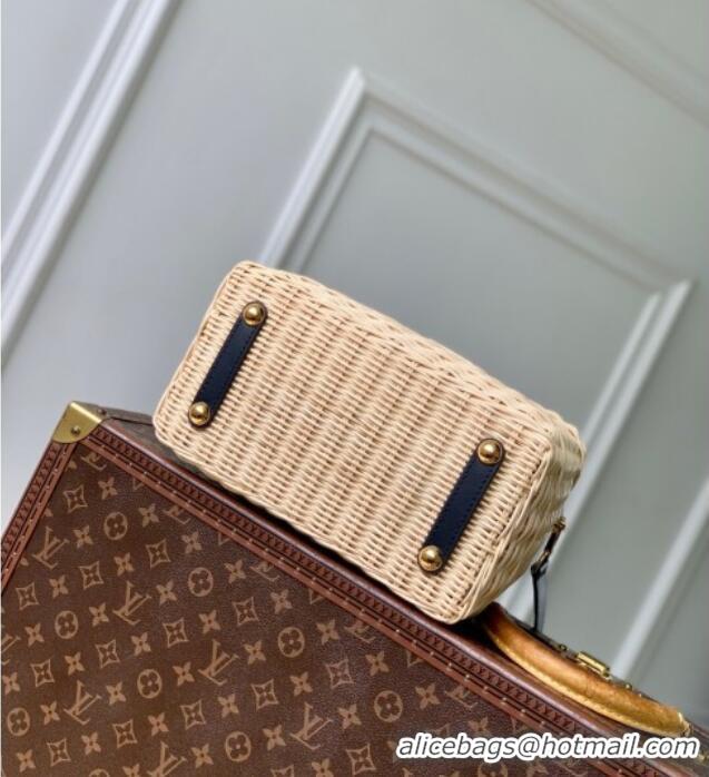Buy Fashionable Louis Vuitton Capucines BB Bag in Rattan and Leather M14366 Black 2025