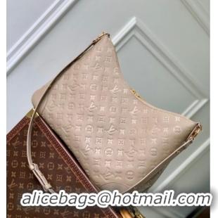 Luxury Cheap Louis Vuitton Boulogne GM bag in Leather M25854 Tourterelle Grey 2025
