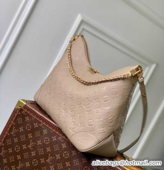 Luxury Cheap Louis Vuitton Boulogne GM bag in Leather M25854 Tourterelle Grey 2025